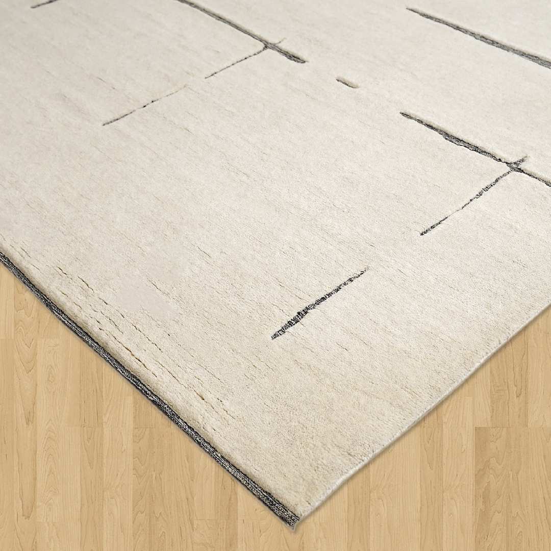 Ivory Stramlined Rug | Best Moroccan Rugs Online